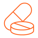 Pill and medication icon for the pain medications covered by the PGx test
