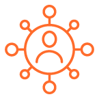 Family diagram ilustrating the role of DNA in heretidary conditions