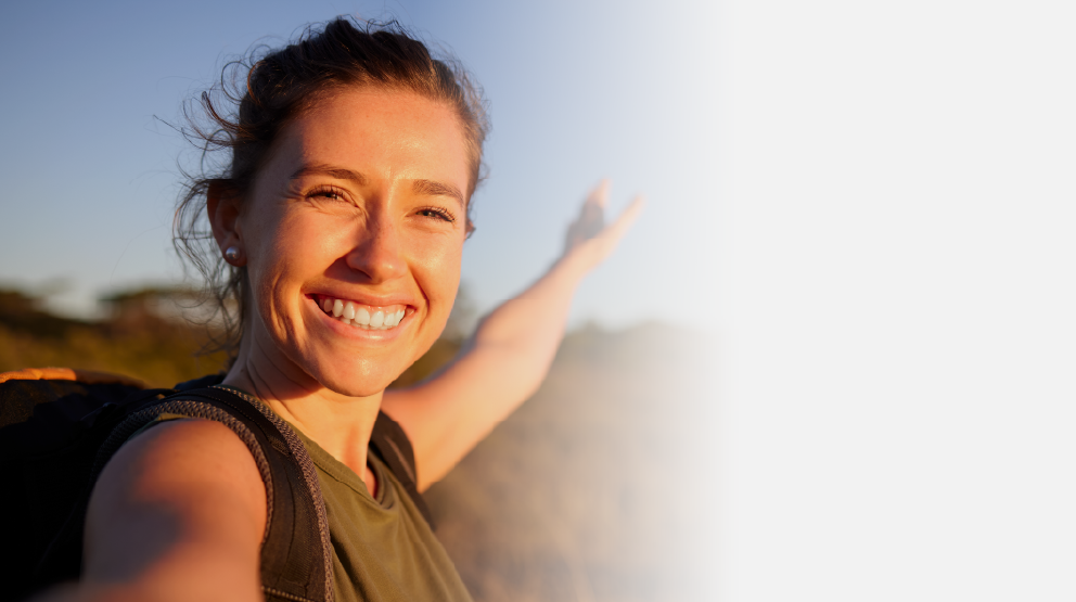 Woman with a beautiful smile ready to take the next step with genetic tests
