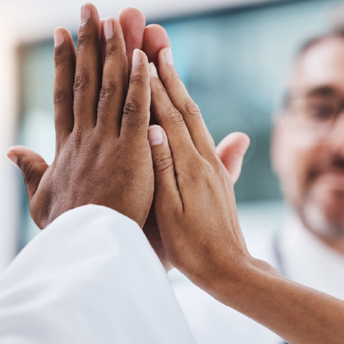 Access the genetic tests comparison tools People touching hand and comparing them to illustrate that differences in genetic