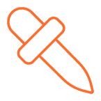 Dropper icon for dosage recommandations for heart medications with PGx Cardio test