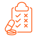 Medical chart and medication icon to illustrate potential side effects from some medications vs. others